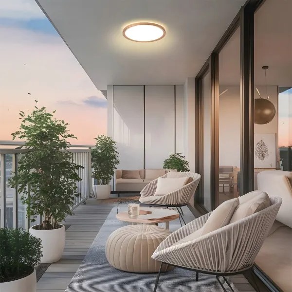 Brilagi - Plafonieră LED pentru baie ULTRA SLIM, LED/12W/230V, Ø 22,5 cm, aur roz, IP54