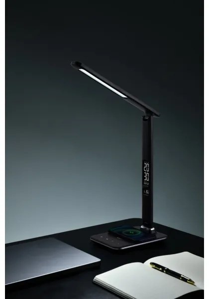 Brilagi-LED Lampă LED reglabilă REGINA, cu încărcare wireless, 8,5W, 230V, neagră