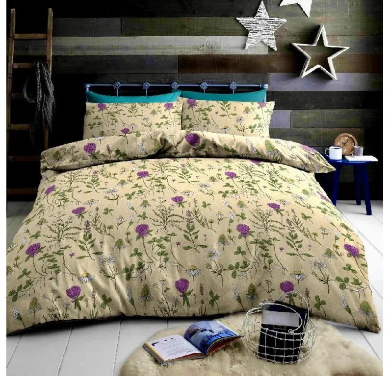 Lenjerie de pat din bumbac CLOVER crem Dimensiune lenjerie de pat: 70 x 90 cm | 140 x 220 cm