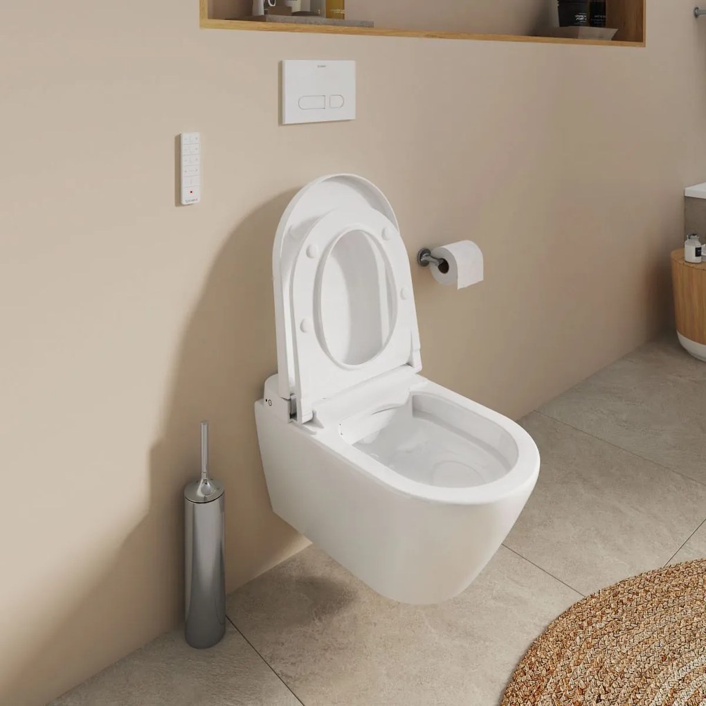 Duravit SensoWash D-Neo toaleta cu spalare agatat fara margine alb 654000012004300