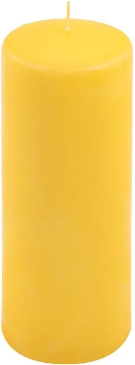 Set de lumânări pilon, 20 cm, Ø 7,5 cm, galben, 4 buc