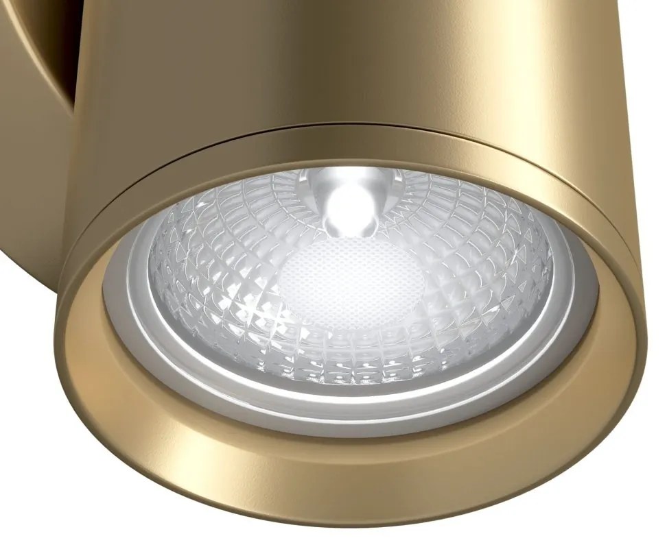 Aplica de perete design tehnic Focus S auriu mat