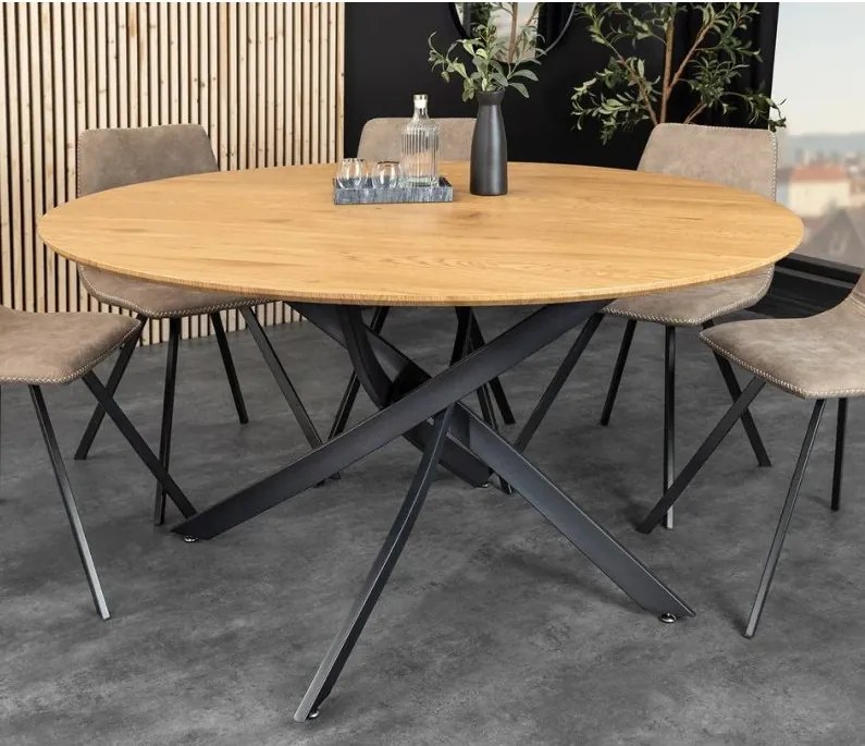 Masa rotunda HELIX 120cm stejar natur