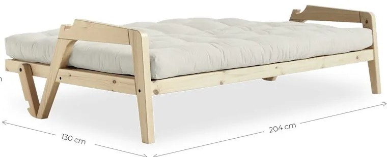 Canapea portocalie extensibilă 204 cm Grab - Karup Design