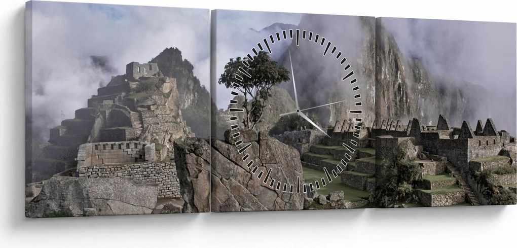 Tablou - Machu Picchu (cu ceas) (90x30 cm)