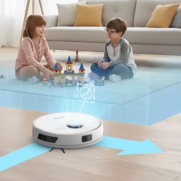 TESLA Electronics RoboStar - Aspirator robot inteligent 2-în-1, 3200 mAh, Wi-Fi, alb