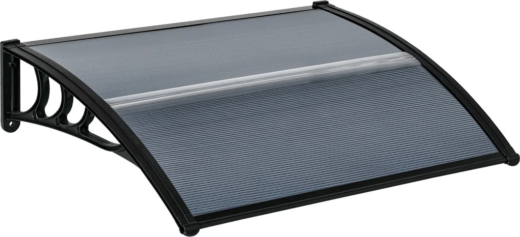 Outsunny copertina policarbonat anti-UV, 100x80 cm, negru  | Aosom Romania