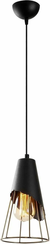 Lustra SIVANI TEL-MR-828, negru, metal, 17x44-124 cm
