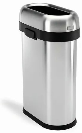 Coș de gunoi pentru spații comerciale Simplehuman 50 l, oțel inoxidabil