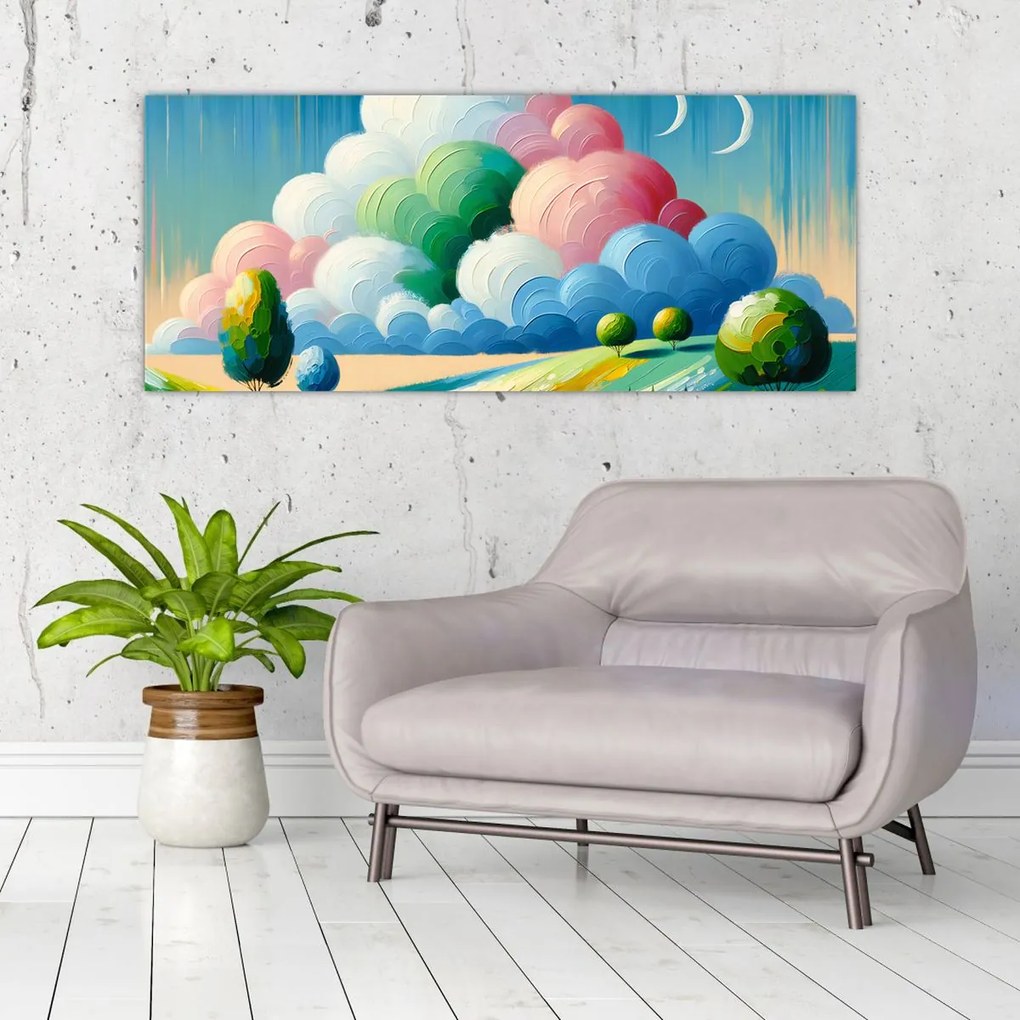 Tablou - Peisaj cu nor (120x50 cm)