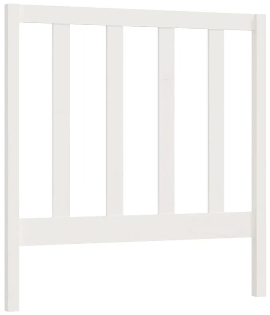 822238 vidaXL Tăblie de pat, alb, 95x4x100 cm, lemn masiv de pin