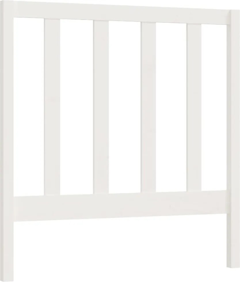 vidaXL Tăblie de pat, alb, 95x4x100 cm, lemn masiv de pin