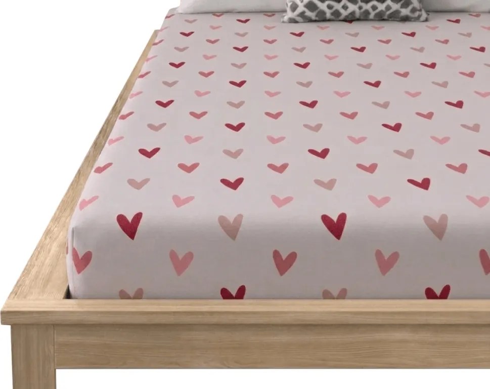 Cearsaf din microfibra SOFHEARTS crem 90x200 cm
