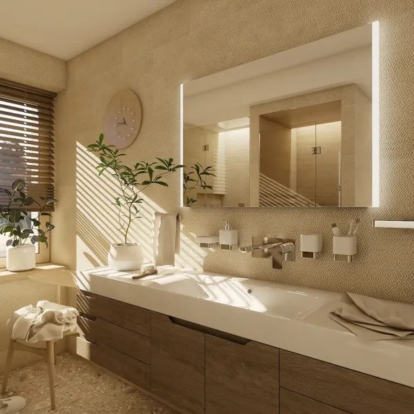 Oglindă LED retroiluminată pentru baie NIMCO ZP 11019 6500K 70x90 cm IP44