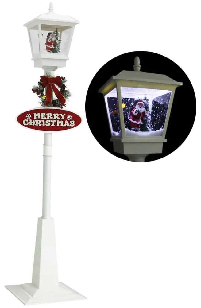Felinar stradal cu mos Craciun, LED, 180 cm