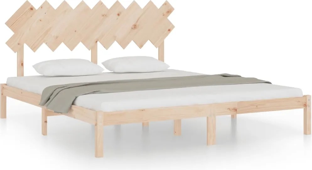 vidaXL Cadru de pat, Super King, 180x200 cm, lemn masiv