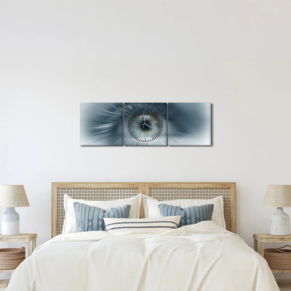 Tablou - Privirea ochiului (cu ceas) (90x30 cm)