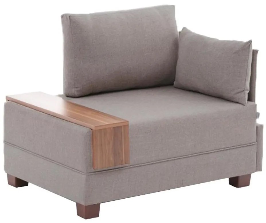 Fotoliu de colț TULA, bej, pe partea dreaptă