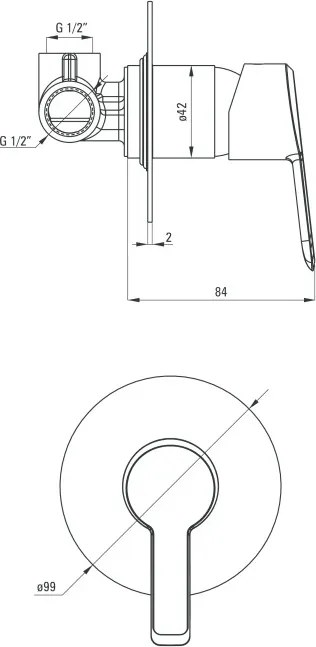 Arnika Titanium baterie lavoar incastrata finisaj antracit BQAD44L