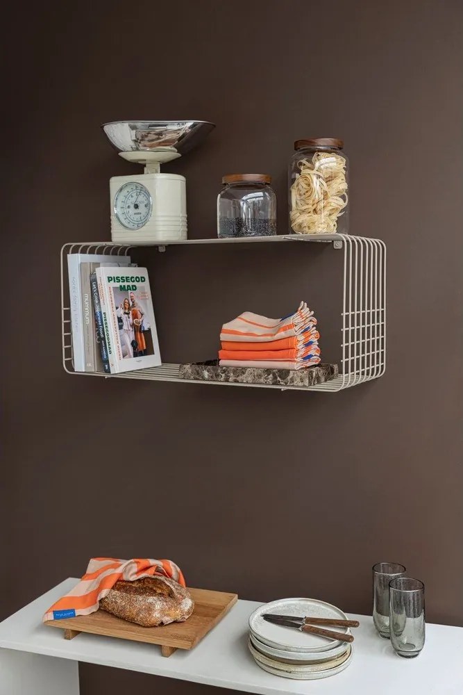 Raft bej etajat din metal 70 cm Wire – Mette Ditmer Denmark