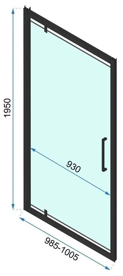 Rea Rapid Swing usi de dus 100 cm inclinabila auriu periat sticla transparenta REA-K2503