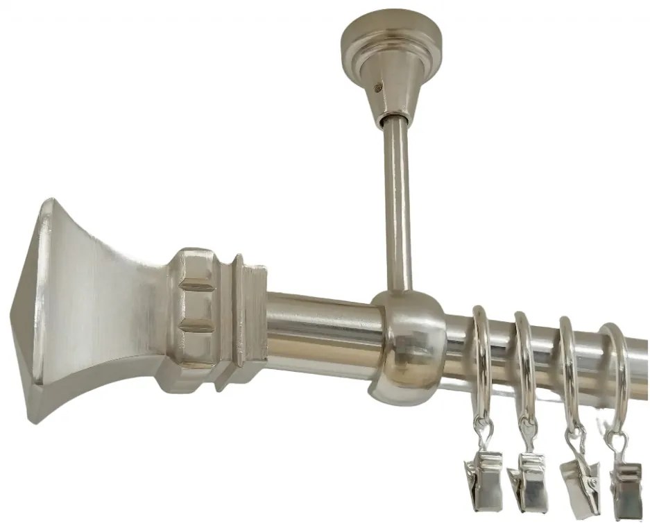 Galerie simpla tavan VERONA - 25mm - INOX (Alege marime: 160 cm)