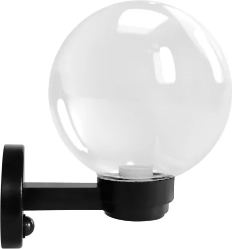 Brilagi - Aplică de exterior cu senzor HARBOR 1xE27/40W/230V IP33 negru/sticlă transparentă