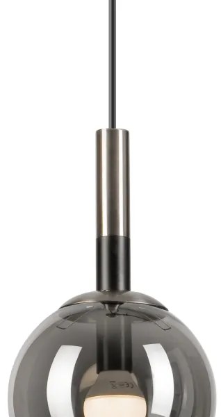 Lustră pe cablu ROLLO 1xE14/5W/230V crom mat/fumuriu