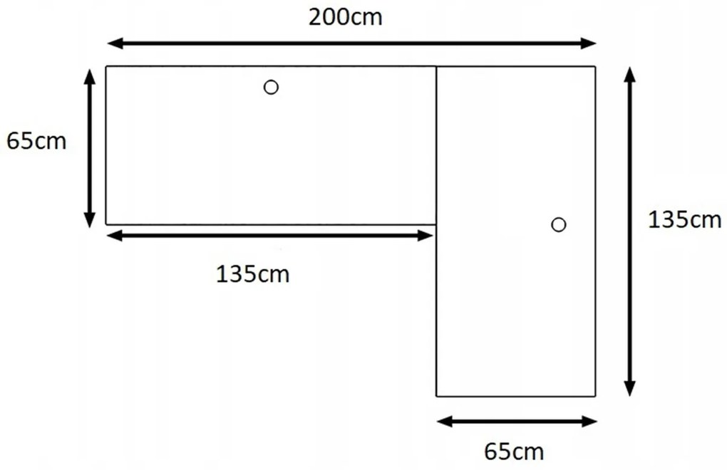 Birou de scris gaming colț dreapta Nelmin 200 cm pe bază de metal - negru