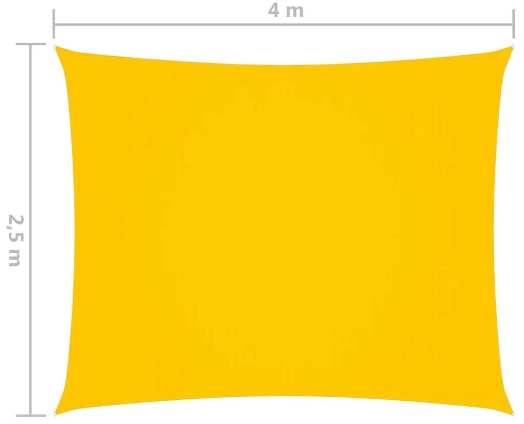 Parasolar, galben, 2,5x4 m, tesatura oxford, dreptunghiular Galben, 2.5 x 4 m