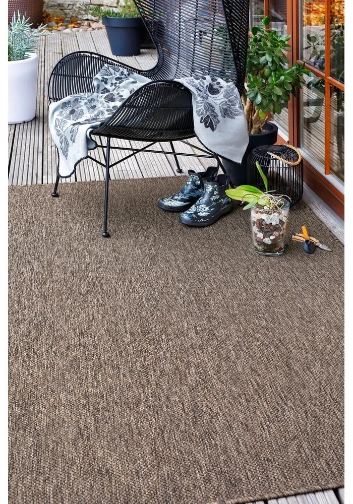 Covor de exterior maro tip traversă 250x80 cm Vagabond™ - Narma