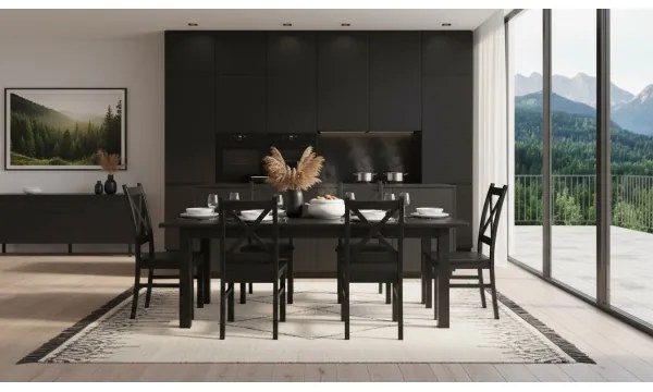 Scaun de sufragerie NATE negru