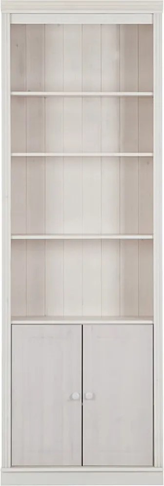 Bibliotecă albă din lemn de pin 74x223 cm Anita – Støraa