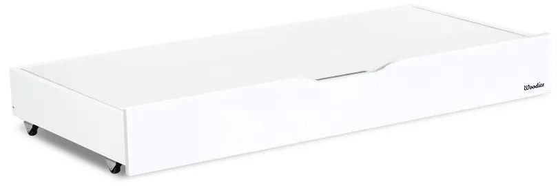 Sertar depozitare cu capac pentru patut copii Smooth Woodies 120 A  60 cm, alb