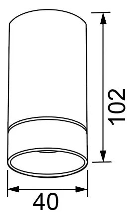 Spot aplicat tavan SPLIT alb L-10,2cm