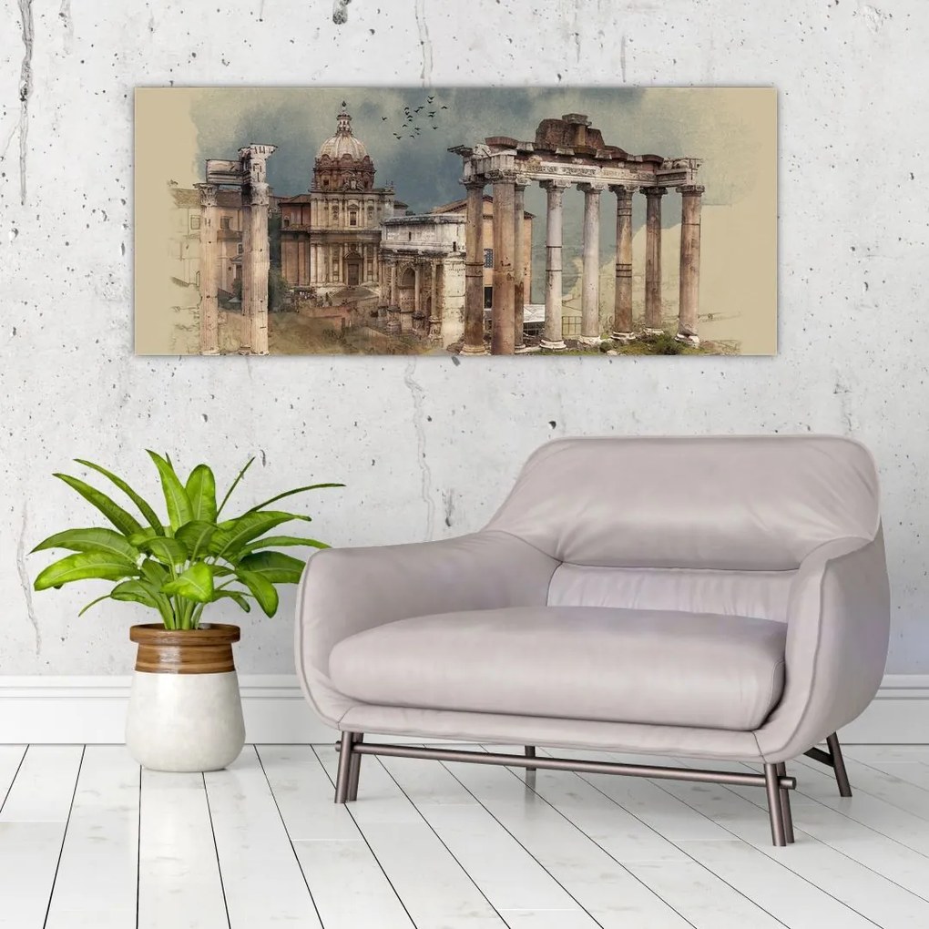 Tablou - Forumul Roman, Roma, Italia (120x50 cm)