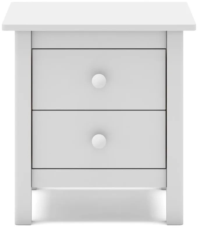 Noptieră de copii albă din lemn masiv de pin Max – Marckeric