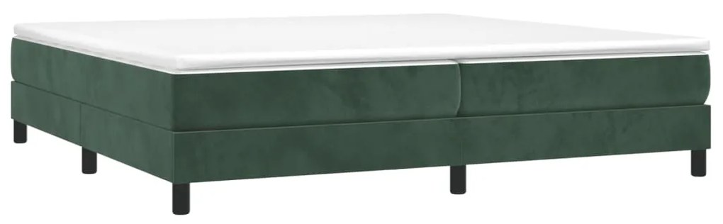 Cadru de pat box spring, verde inchis, 200x200 cm, catifea Verde inchis, 25 cm, 200 x 200 cm