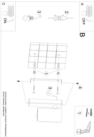 Aplică UTTI 1xGU10/40W/230V neagră Sollux SL.1077