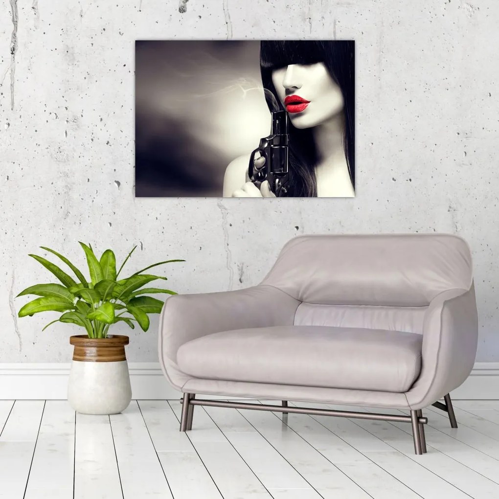Tablou - Femeia misterioasă (70x50 cm)