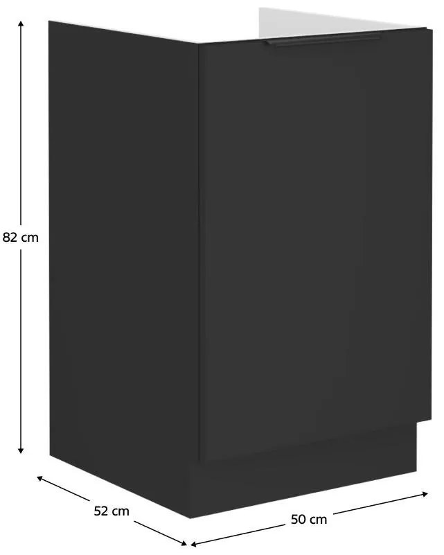 Dulap inferior chiuvetă Sobera 50 ZL 1F BB (negru) . 1096985
