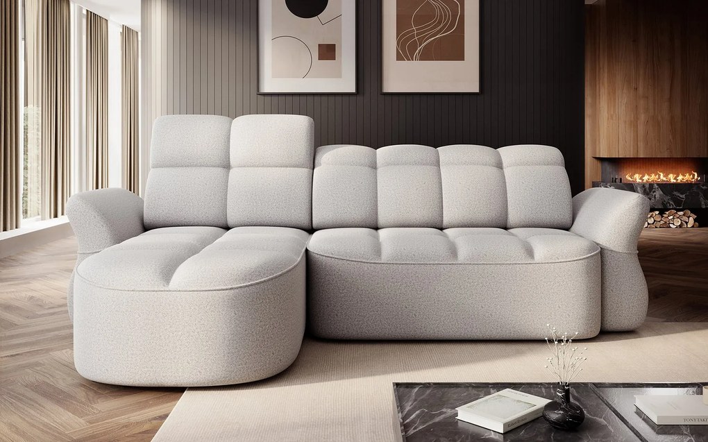 Colțar lemn masiv extensibil Beneth 301×185 cm Personalizabil - Stânga, Space 40