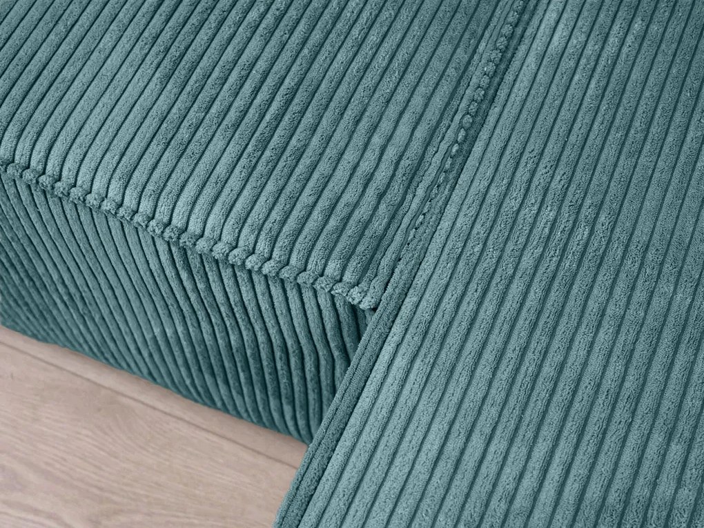 Canapea colt extensibila SMART COSARO petrol, cu colt bilateral + 2 perne CADOU