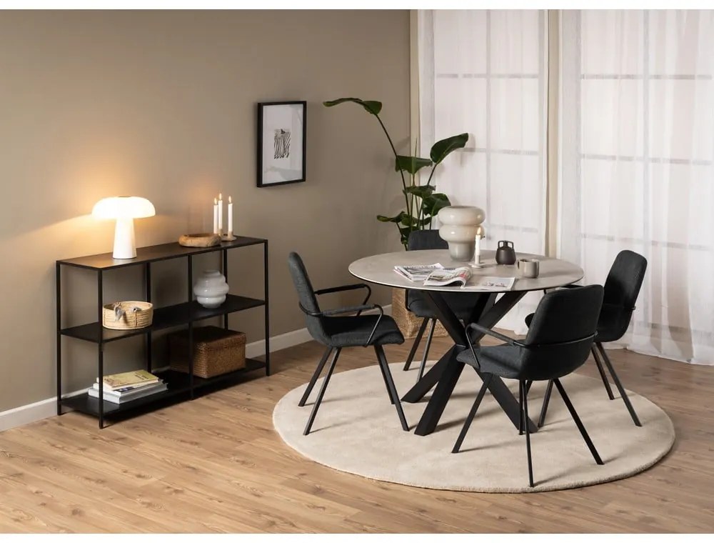 Scaune de dining gri-închis 2 buc. Selina – Actona