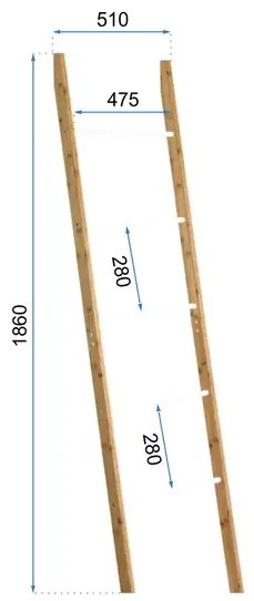 Portprosop tip scara Rea finisaj lemn natural 51 cm