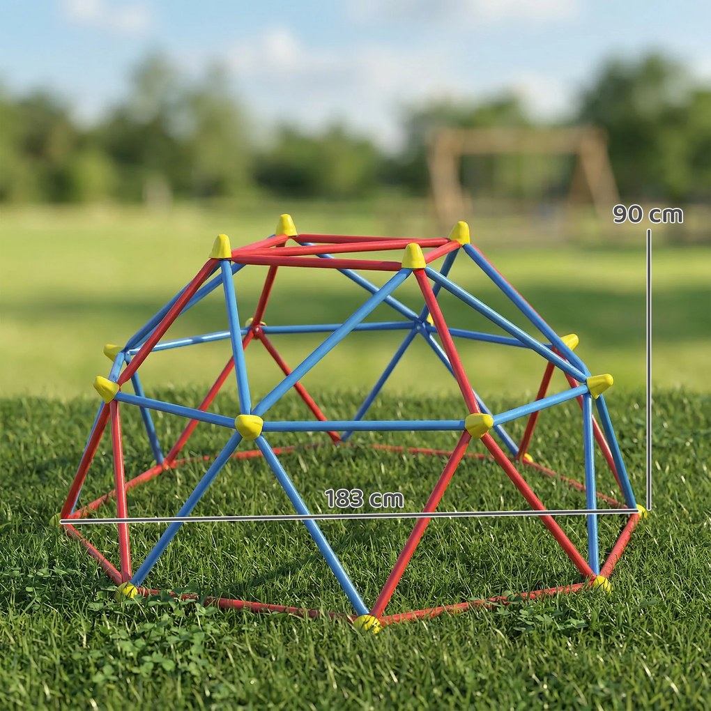 Outsunny Cadru de catarat, Jungle Gym, Turn geometric de catarat in aer liber cu rama din otel rezistenta la rugina | Aosom Romania