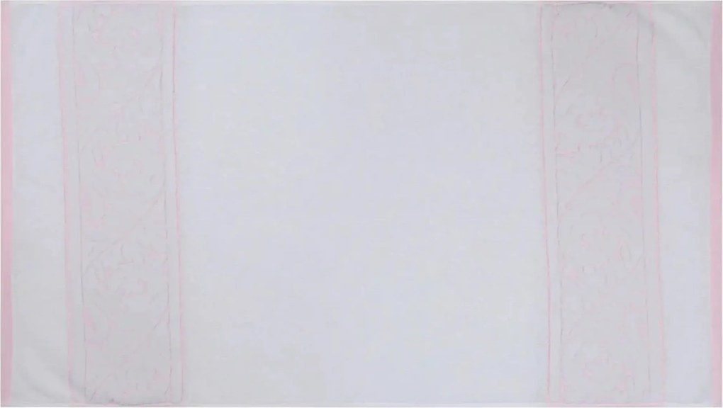 Set 2 prosoape baie SULTAN, alb/roz, bumbac, 50x90 cm