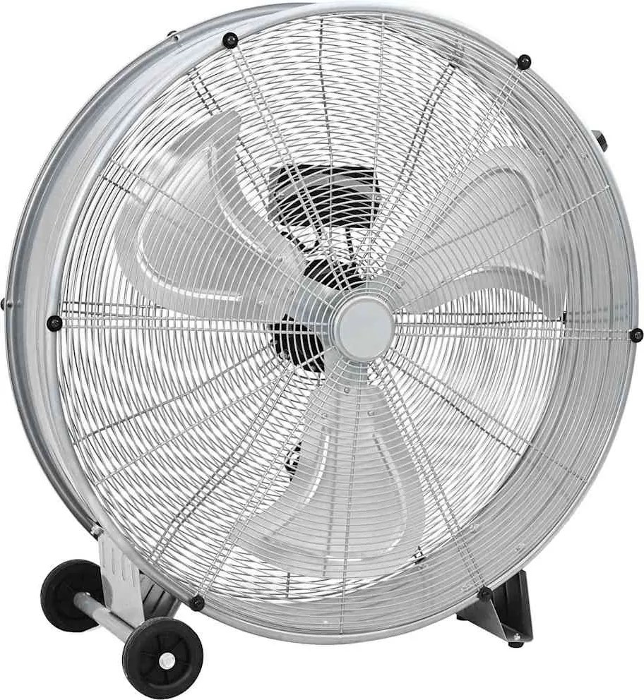 vidaXL Ventilator cu tambur cu roata Argintiu 79 x 37 x 82 cm Aluminiu