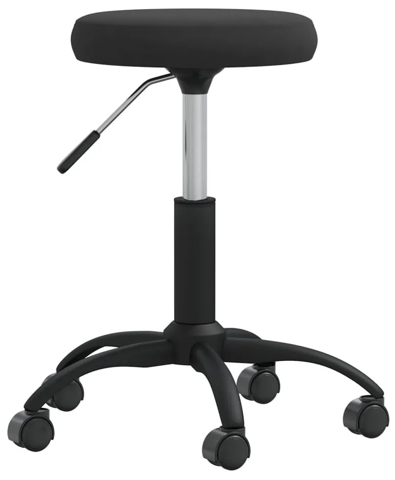 vidaXL Scaun de bucătărie, negru, catifea