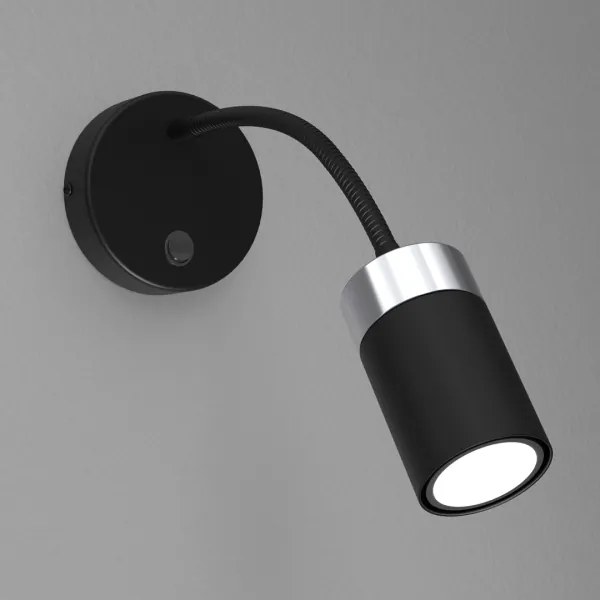 Veioză flexibilă JOKER 1xGU10/8W/230V negru/crom mat